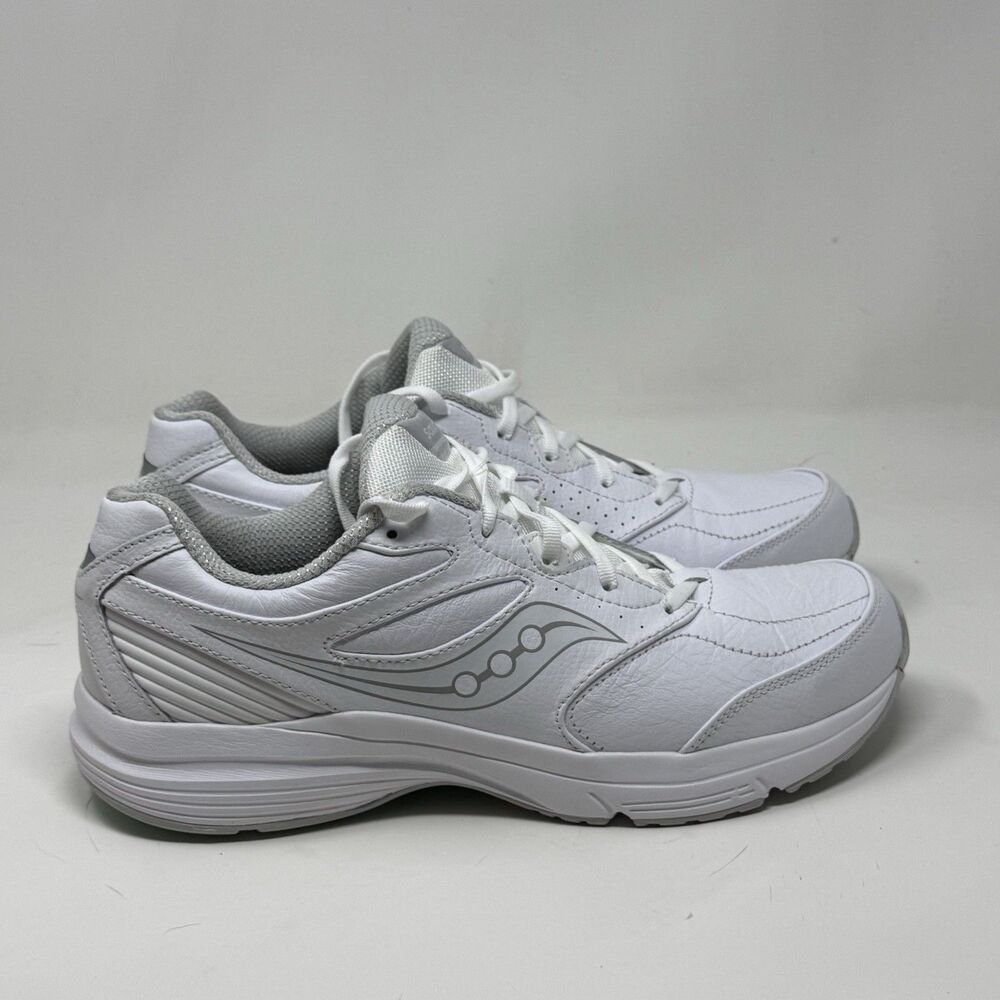 Saucony Integrity Walker 3 Sneakers Womens 11 White Leather Walking Comfy Shoes